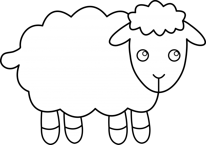 Трафарет овечки для аппликации