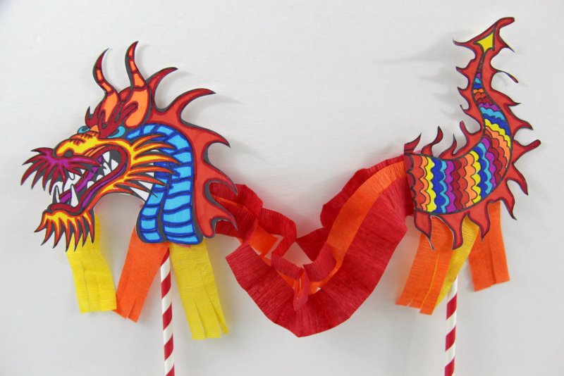 Оригами китайский дракон