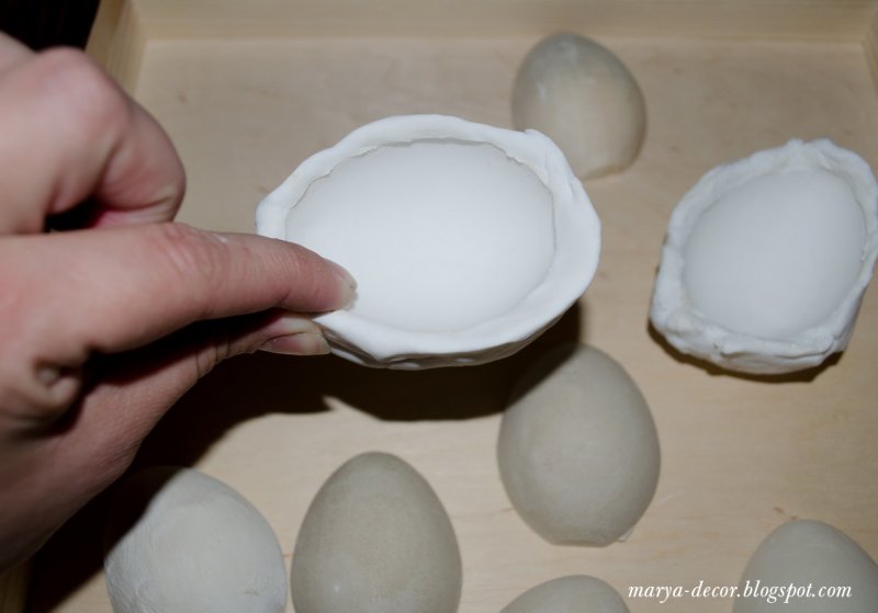 Форма для яиц из гипса