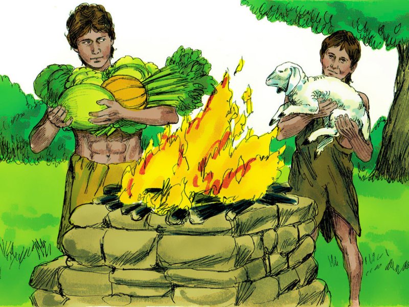 Каин и Авель рисунок