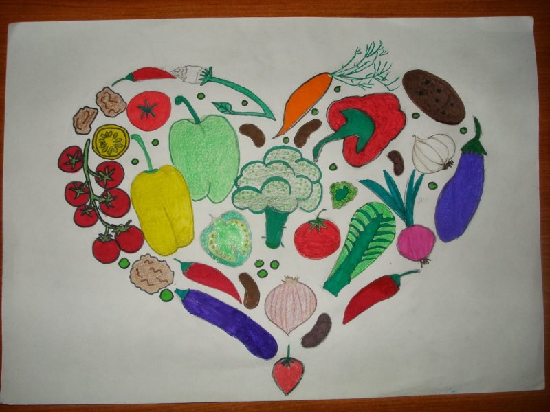 Рисунок на тему здоровое питание