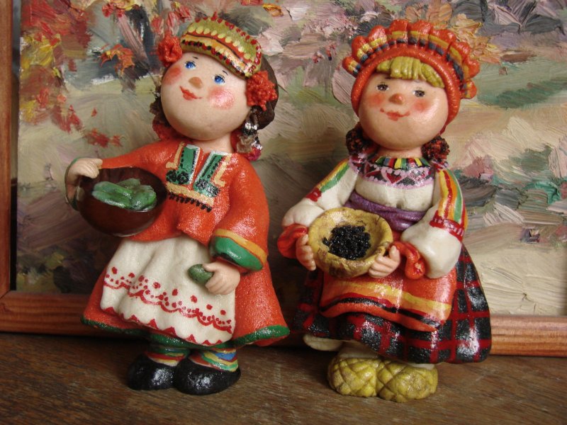 Куклы из соленого теста Валентины Петруниной