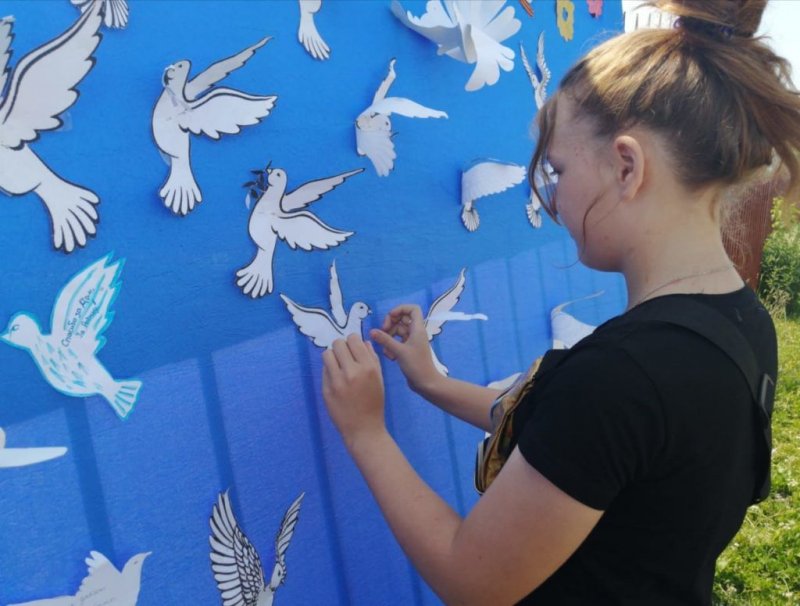 Акция голубь мира в детском саду