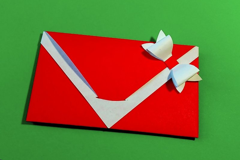 Подарочный конверт оригами