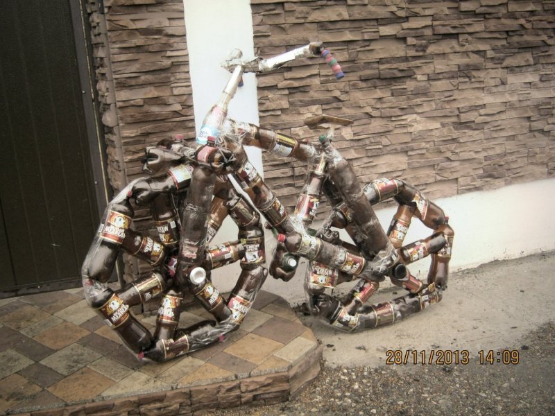 Декорации из велосипедных колес