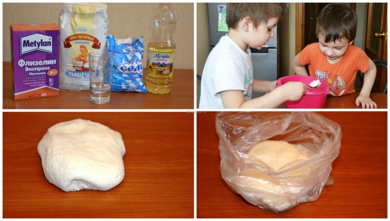 Тесто для детей для лепки в домашних