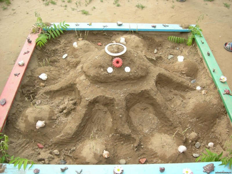 Фигуры из песка для детей