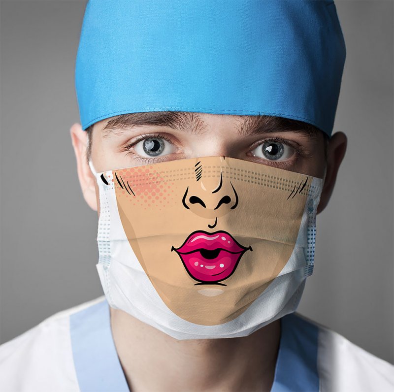 Креативная маска медицинская