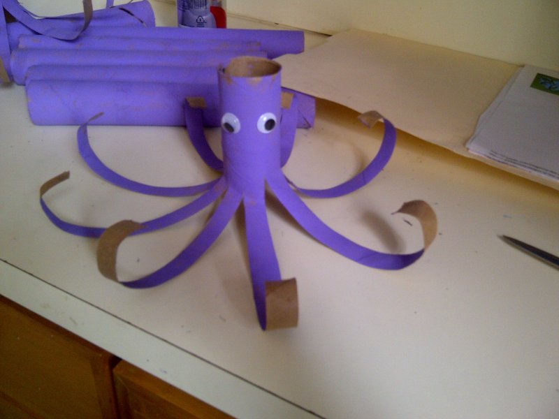 Заготовки для бумажных осьминога
