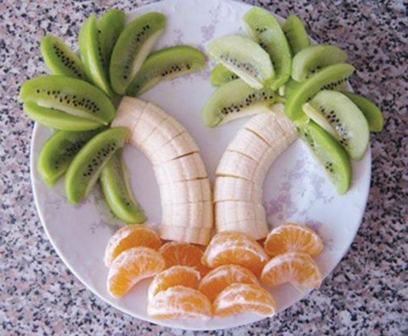 Банан киви мандарин Пальма