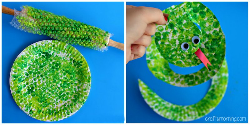 Оригами змея для детей