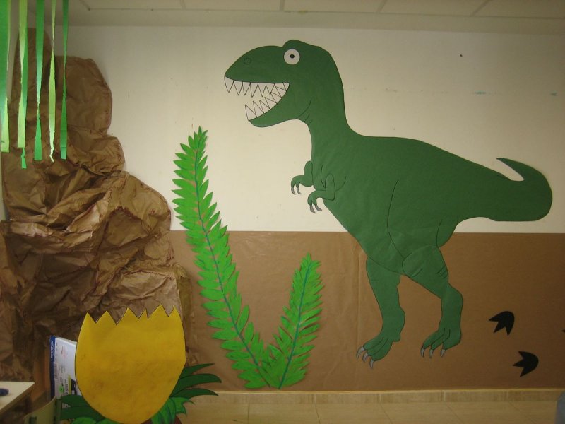 Мир динозавров из пластилина