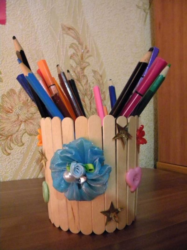Декор подставки для карандашей