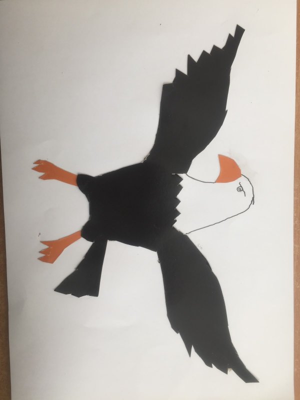 Поделка орёл из цветной бумаги