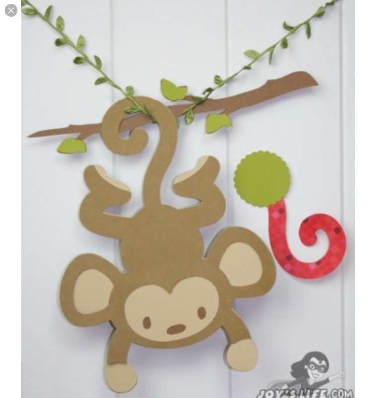 Поделка из бумаги обезьянка для детей