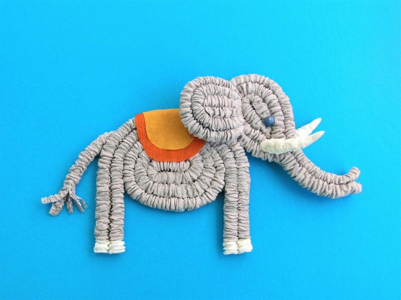 Поделка слон из бумаги