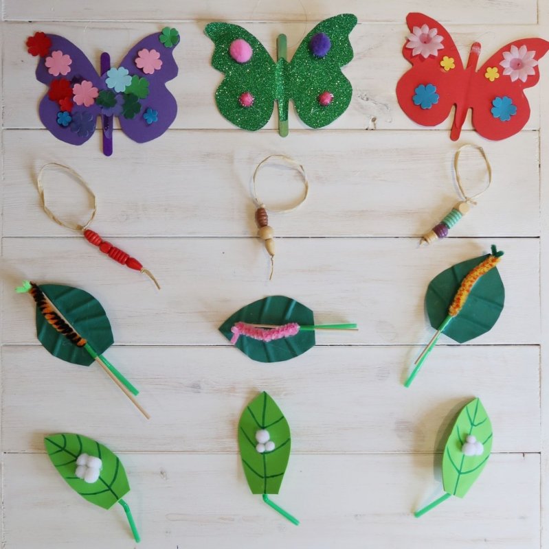 Поделка для детей цикл бабочки