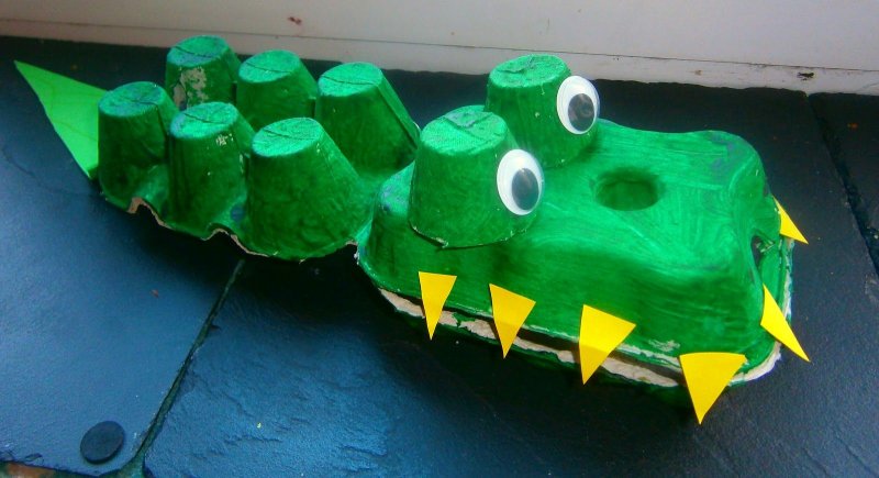Детские поделки крокодил