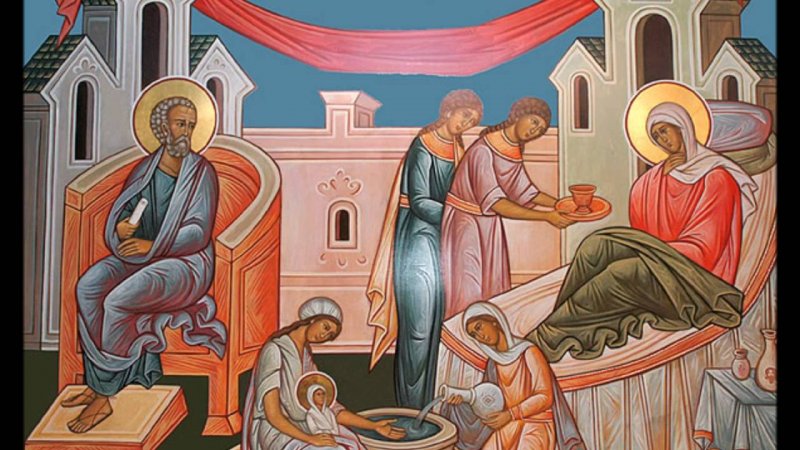 Рождество Богородицы икона Византия