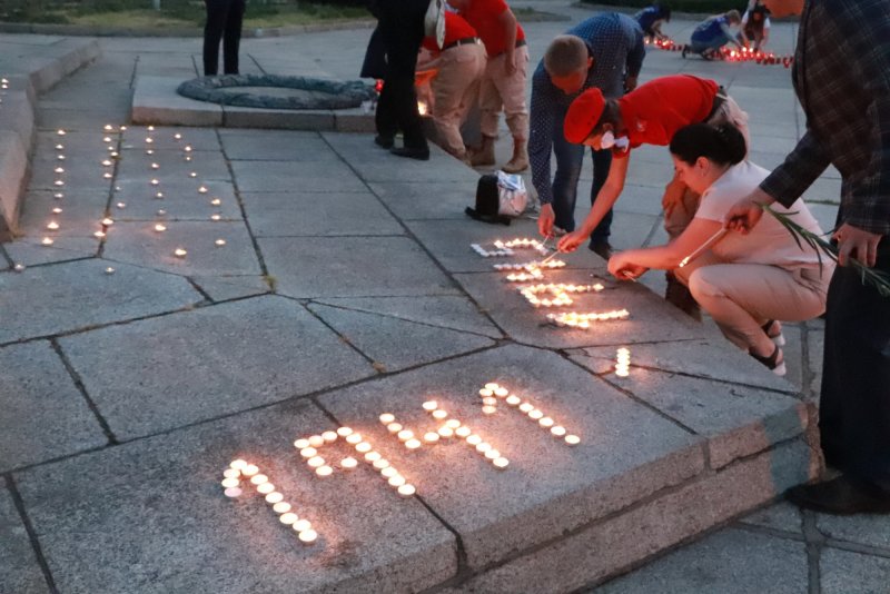 Акция свеча памяти в Арбаже