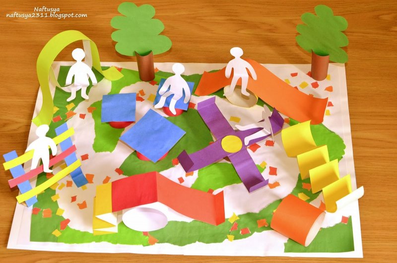 Аппликация детская площадка