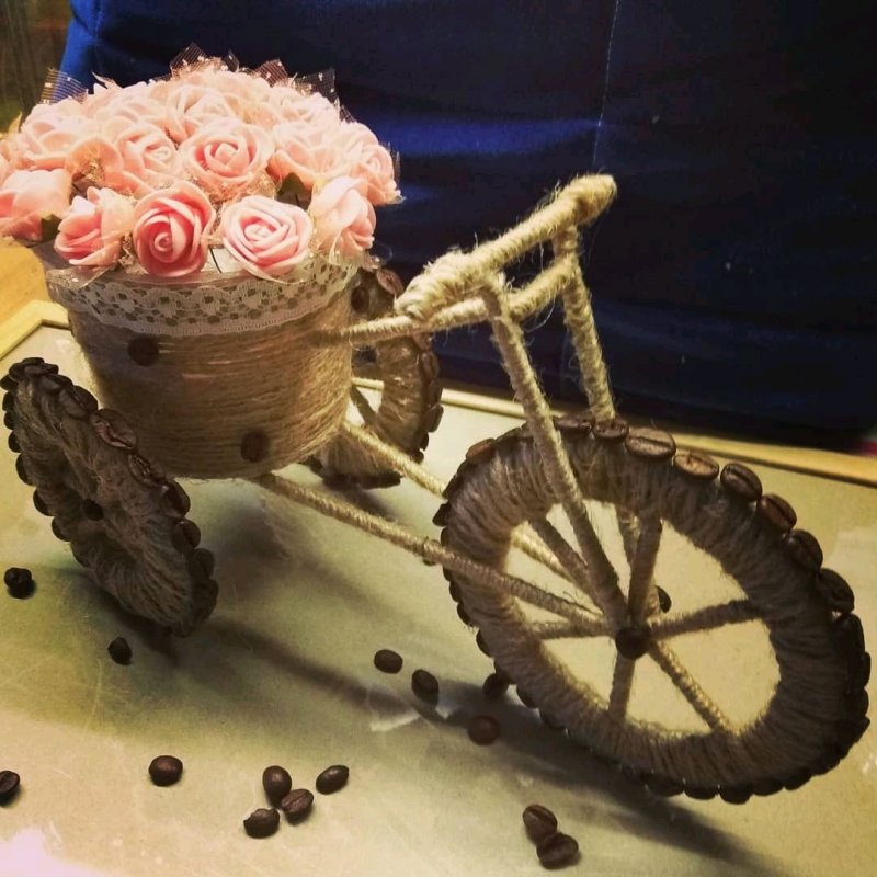 Декоративный велосипед кашпо