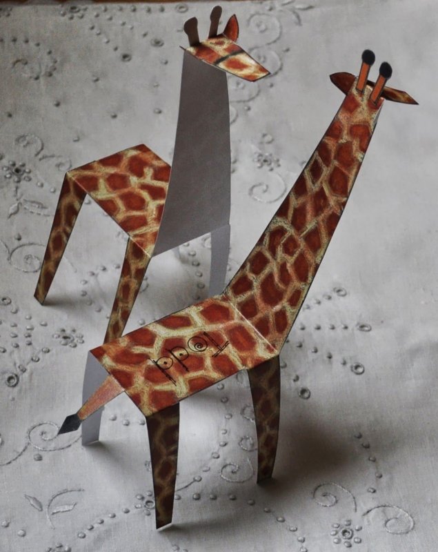Поделка Жираф из бумаги для детей