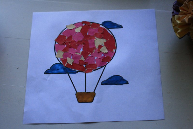 Воздушный шар аппликация для детей