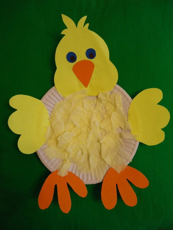 Цыпленок из цветной бумаги
