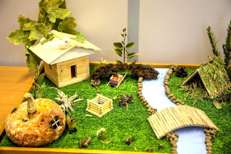 Выставка поделок из природного материала в детском саду
