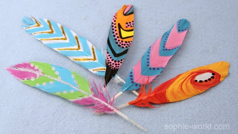 Craft for Kids with Feather закладка