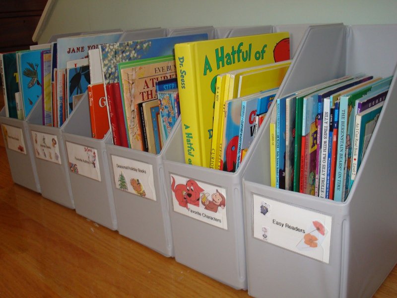 Ящик для хранения детских книг