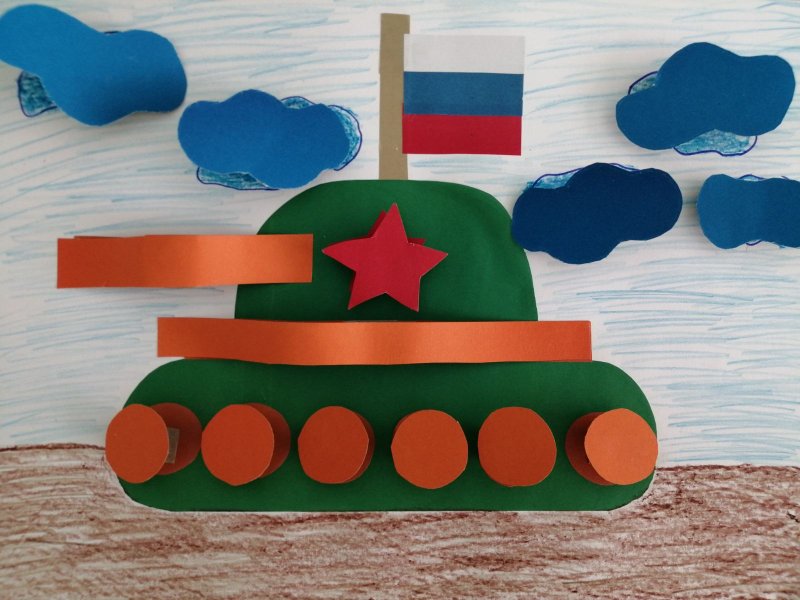 Поделка на военную тематику в детский сад