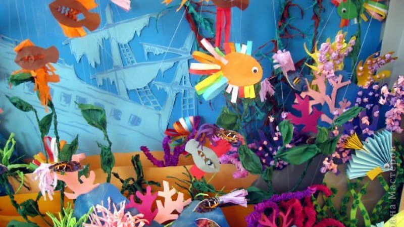 Коллективное панно подводный мир