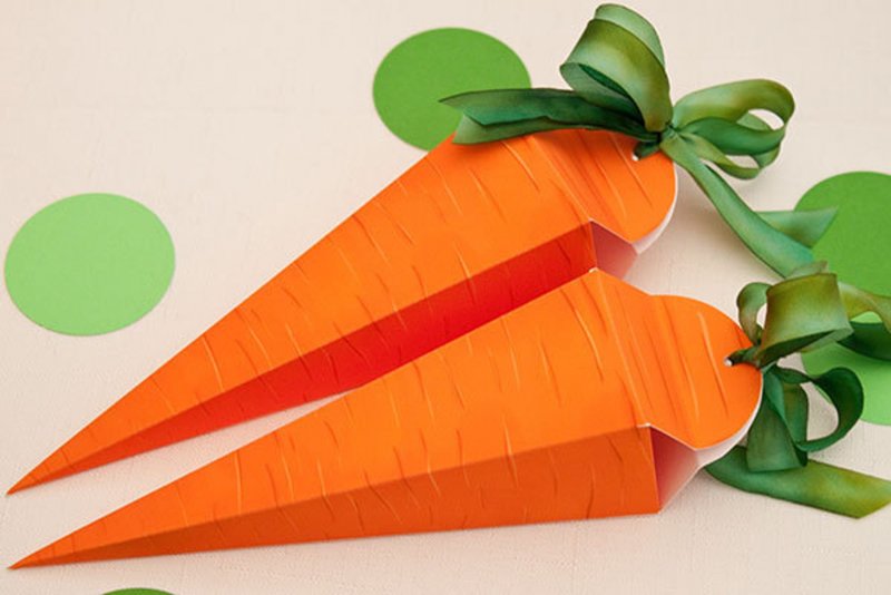 Морковь из бумаги объемная