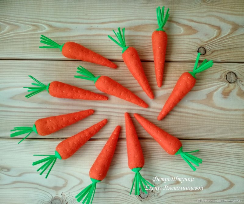 Морковь из полимерной глины