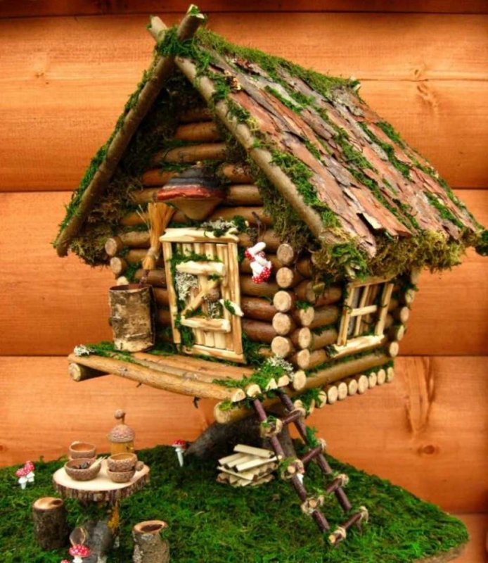 Декоративные домики из дерева