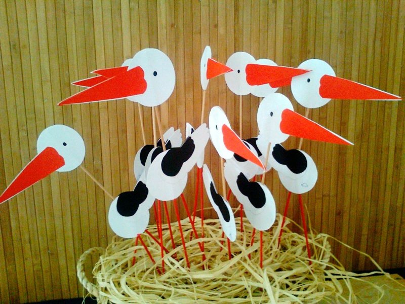 Птички для украшения группы в детском