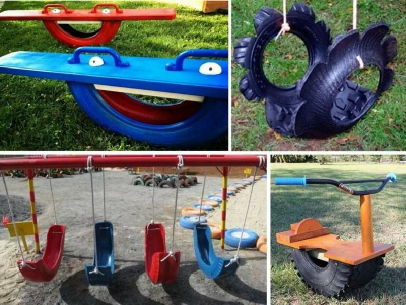 Детские площадки из колес