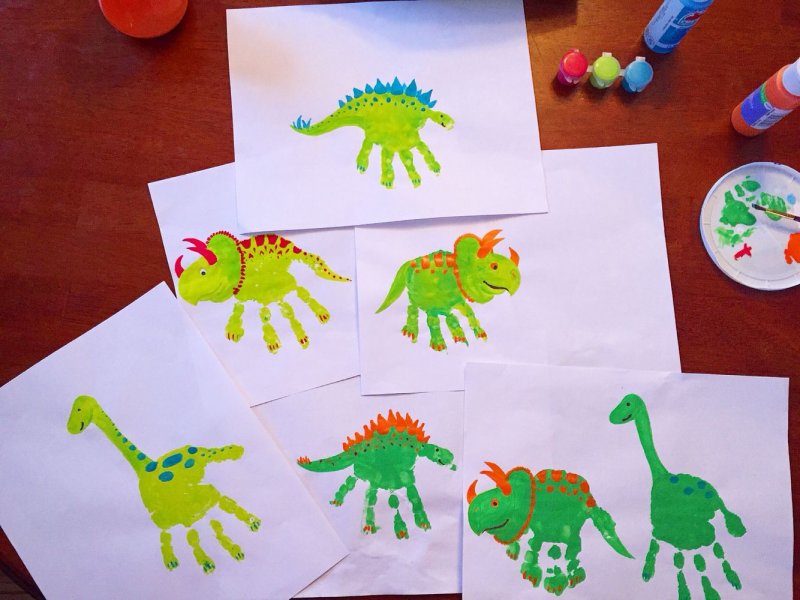 Динозаврик поделка для дошкольников