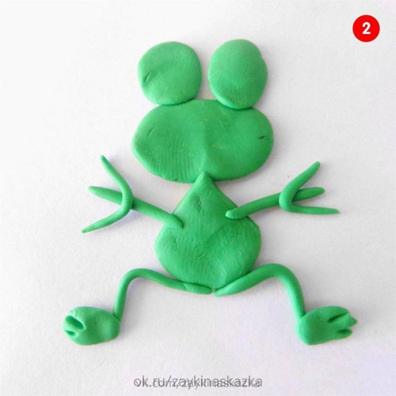 Лягушка из пластилина для детей