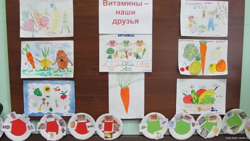 Выставка рисунков витамины наши друзья в детском саду