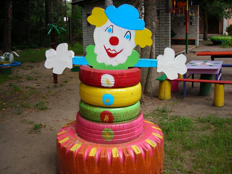 Украшение участка в стиле цирк детский сад