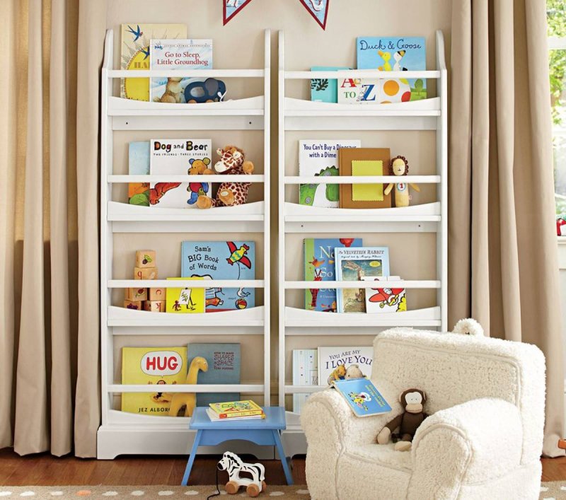 Хранение книг в детской комнате