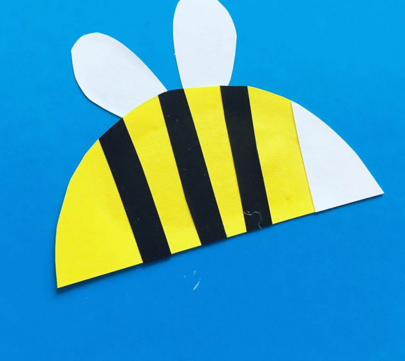 Пчёлка из цветной бумаги