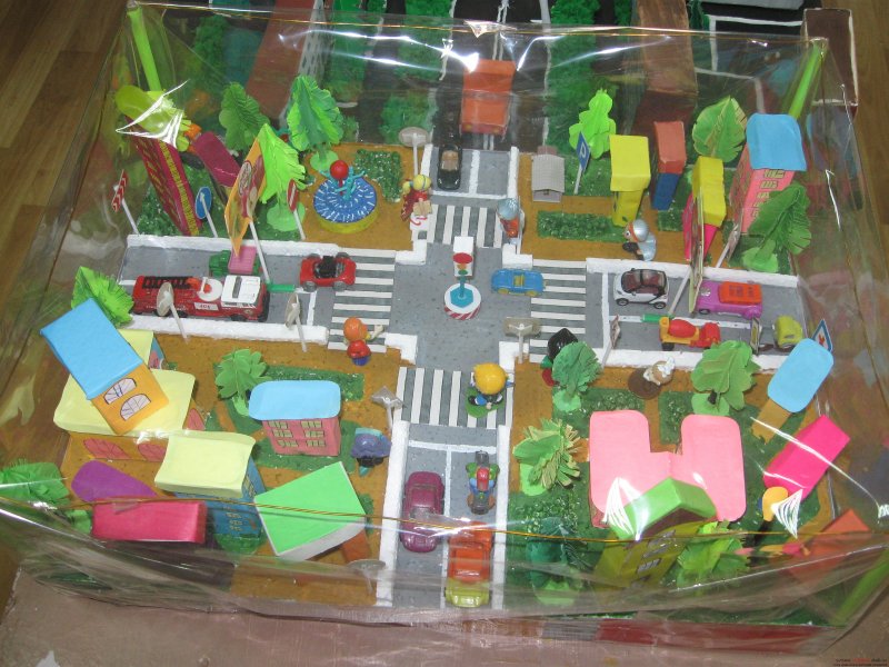 Макет города для детского сада по правилам дорожного