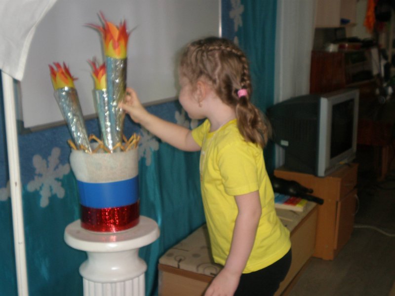 Олимпийский огонь своими руками для детского сада