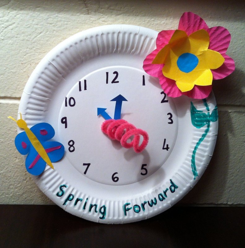 Часы из картона для детей