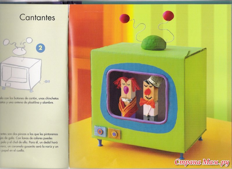 Телевизор из картона для детского сада