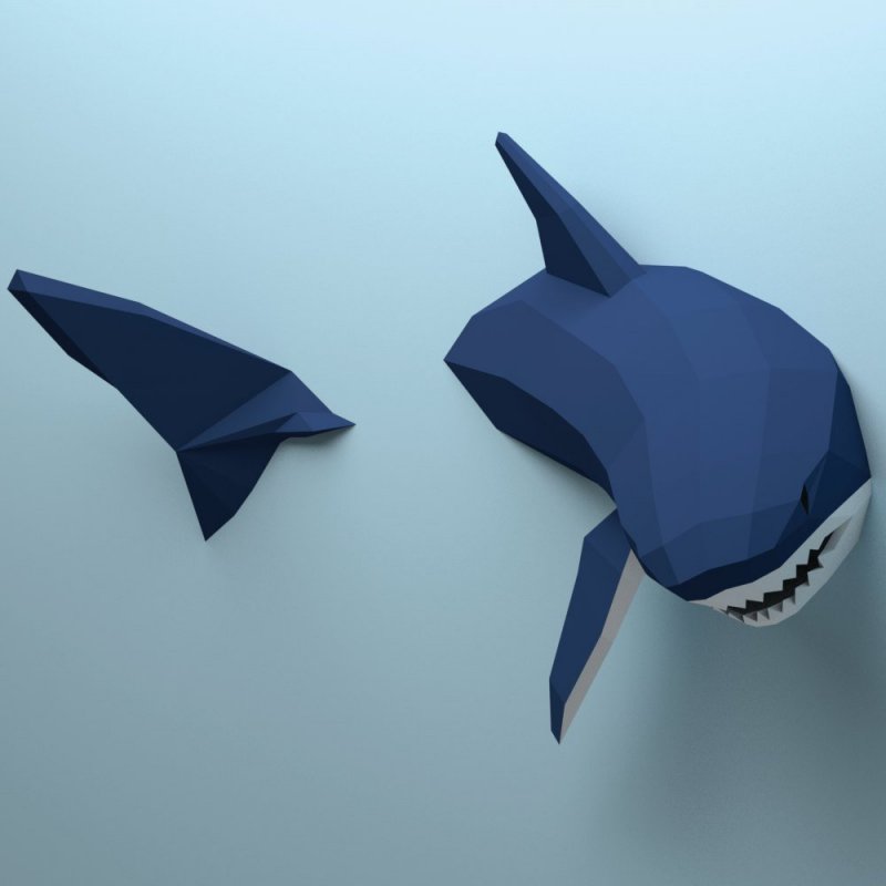 Полигональные фигуры акула
